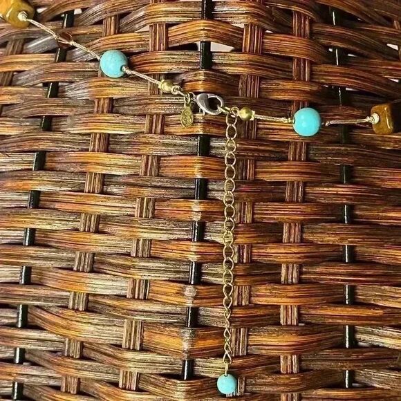 Premier designs promenade tigers eye  and faux turquoise necklace - Picture 6 of 6